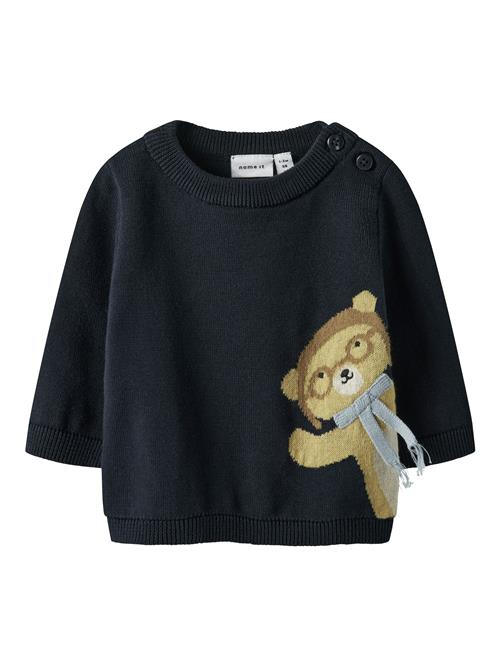 NAME IT Pullover 'NBMKANO'  navy / lyseblå / umbra / cappuccino