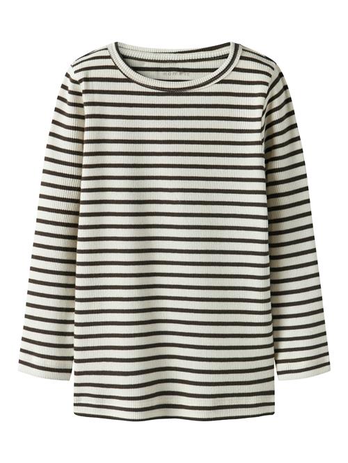 NAME IT Shirts 'NMNBANI'  mørkebrun / offwhite