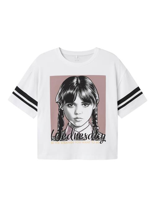 NAME IT Bluser & t-shirts 'NKFJixina Wednesday'  grå / lysviolet / sort / hvid