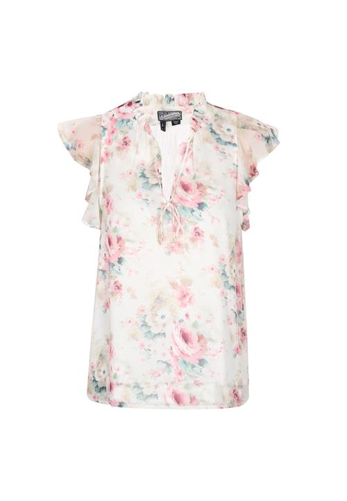 DreiMaster Vintage Bluse  creme / pastelblå / khaki / rosé