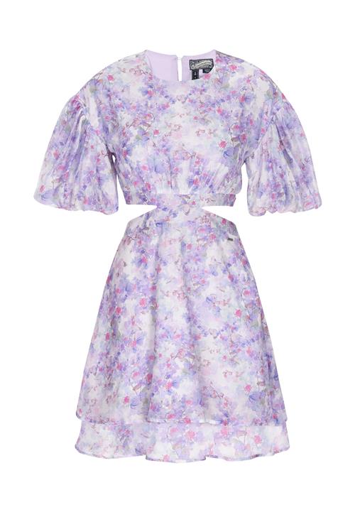 DreiMaster Vintage Coctailkjole 'Vintage'  lysegrå / lyselilla / mørkelilla / mørk pink