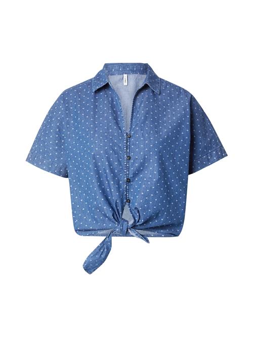 ONLY Bluse 'ONLNova'  blue denim / hvid