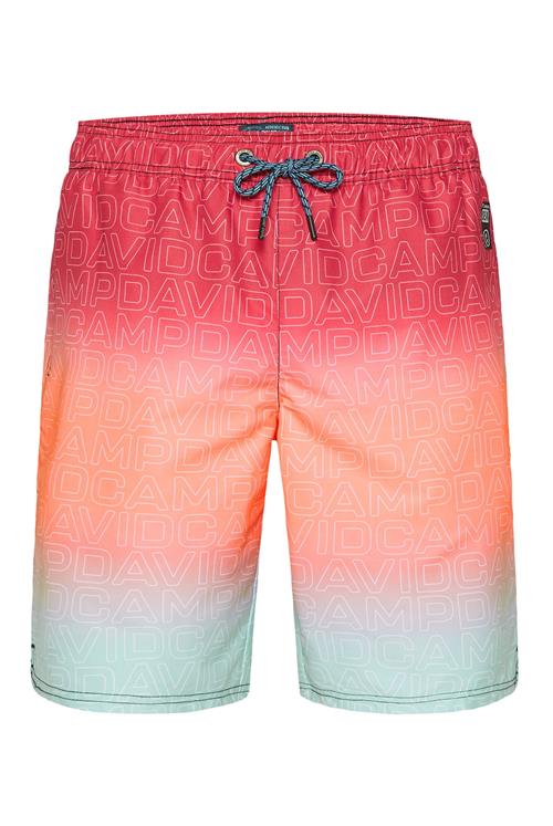 CAMP DAVID Badeshorts  himmelblå / orange / rød