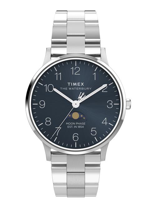 TIMEX Analogt ur 'Waterbury Classic Moon Phase'  blå / sølv