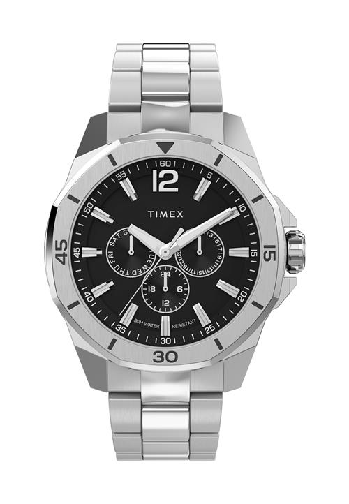TIMEX Analogt ur 'Essex'  sort / sølv