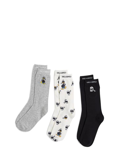 Karl Lagerfeld Sokker 'Disney X Print'  grå / sort / hvid