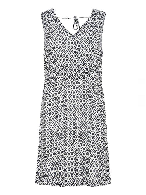 ICHI Kjole 'Marrakech'  mørkeblå / hvid