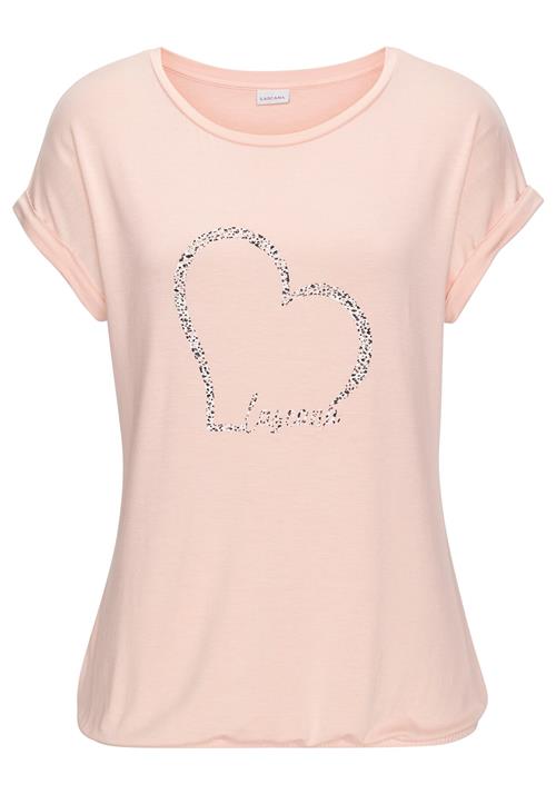 LASCANA Shirts  fersken / sort / hvid