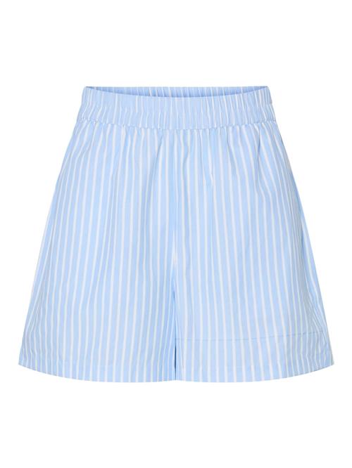 PIECES Bukser 'Aida'  lyseblå / hvid