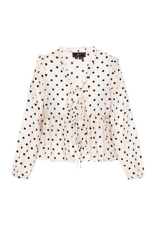 faina Bluse 'Fashion Look'  creme / sort