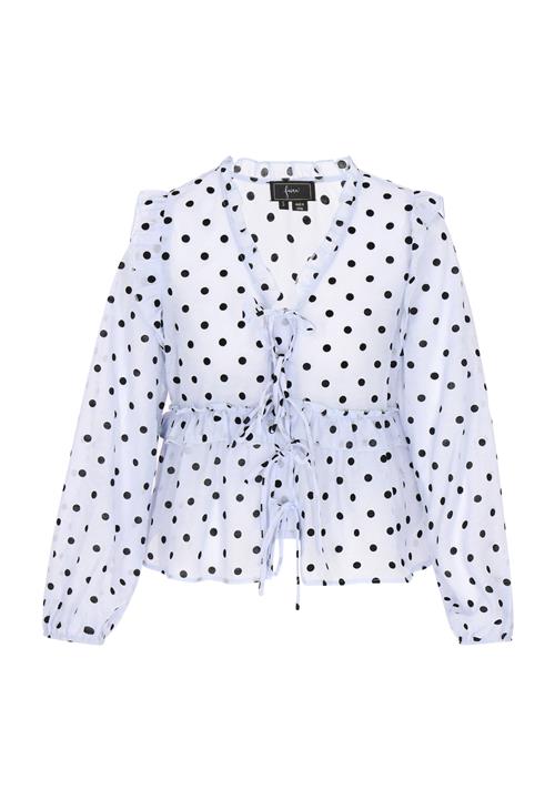 faina Bluse 'Fashion Look'  lyseblå / sort