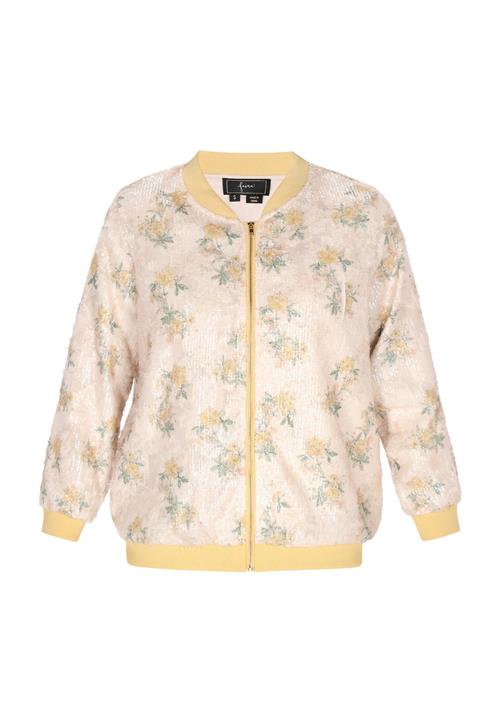 faina Overgangsjakke 'Fashion Look'  lysegul / lysegrøn / offwhite