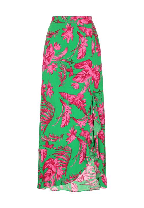 IZIA Nederdel 'Back To School'  grøn / lys pink / mørk pink