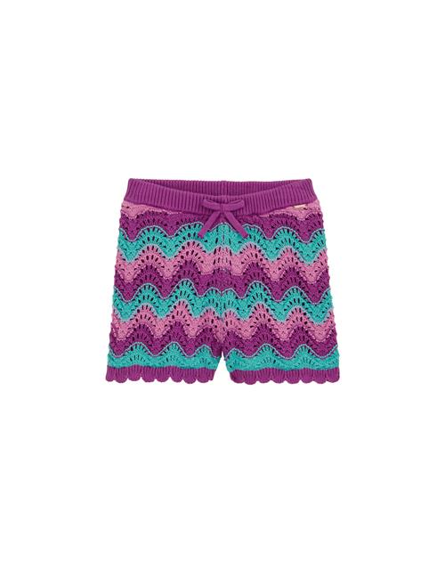 WE Fashion Bukser  aqua / lilla / orkidee