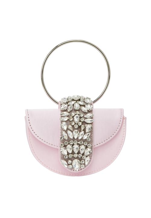 faina Skuldertaske  rosé / sølv / transparent