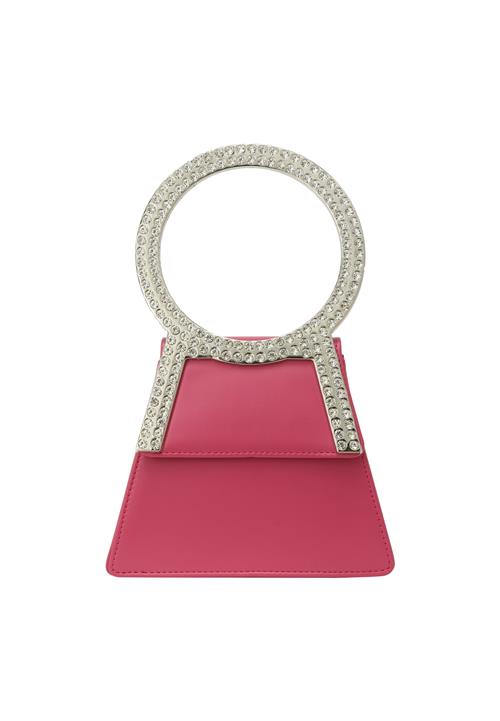 faina Clutch  magenta / sølv / transparent