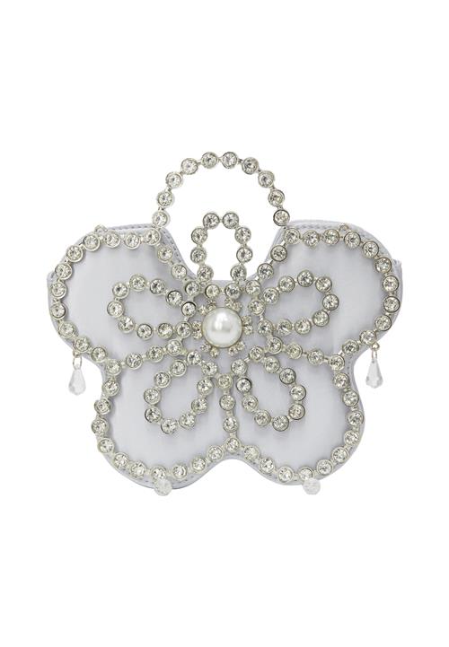 myMo at night Clutch  sølv / transparent / hvid