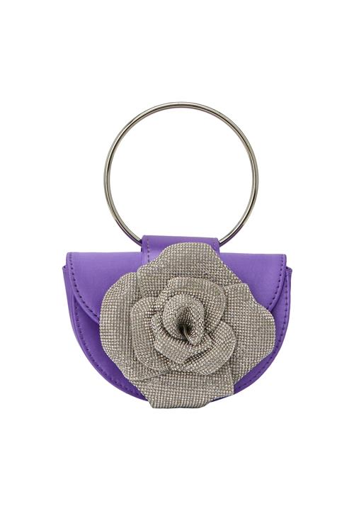 faina Håndtaske  grå / violetblå / transparent