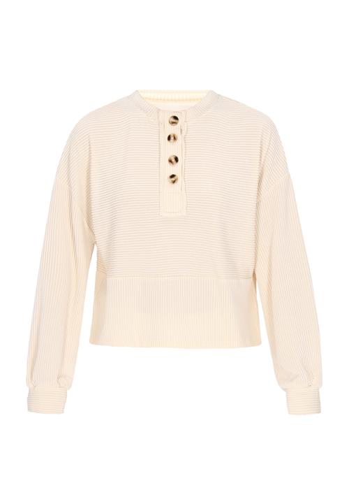 usha BLUE LABEL Sweatshirt 'Fashion Look'  beige / hvid