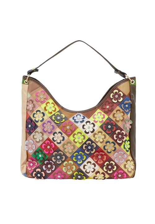 IZIA Håndtaske  blå / brun / gul / rød