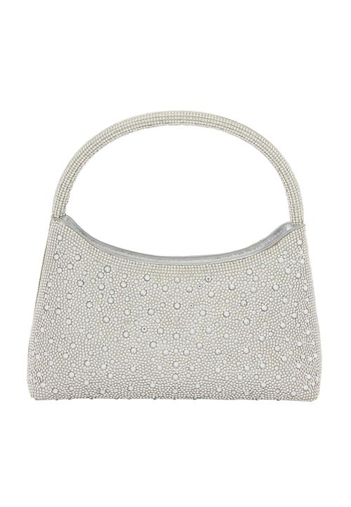 faina Clutch  sølv / perlehvid