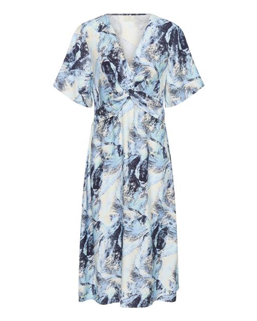 Kaffe Kjole 'Jasmin'  lyseblå / sort / hvid