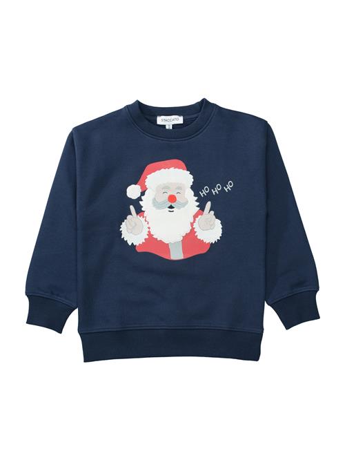 STACCATO Sweatshirt  mørkeblå / lysegrå / rød / hvid