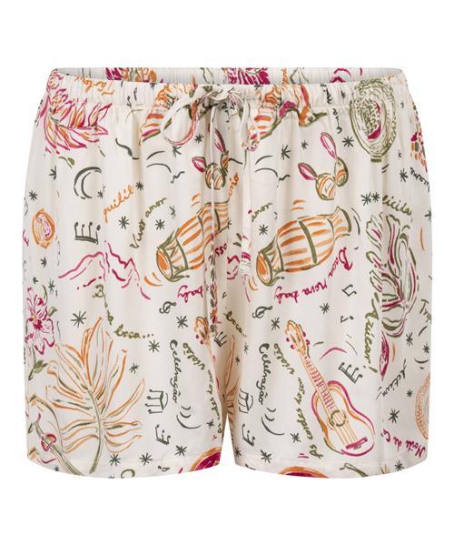 Hunkemöller Pyjamasbukser  mørkegrøn / mørkeorange / mørk pink / offwhite