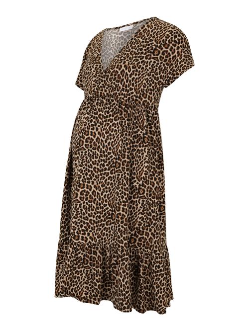 MAMALICIOUS Kjole 'MLNaia Pilar Tess'  nude / cognac / sort