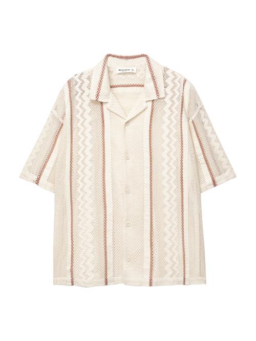 Pull&Bear Skjorte  beige / cognac