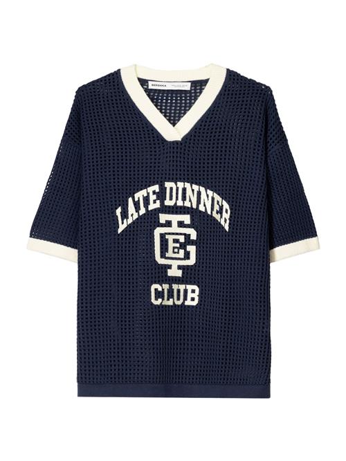 Bershka Bluser & t-shirts  ecru / navy