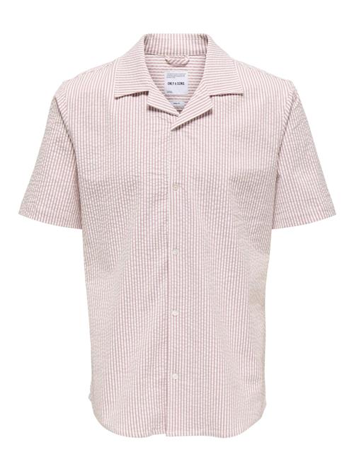 Only & Sons Skjorte 'ONSLounge'  purpur / hvid