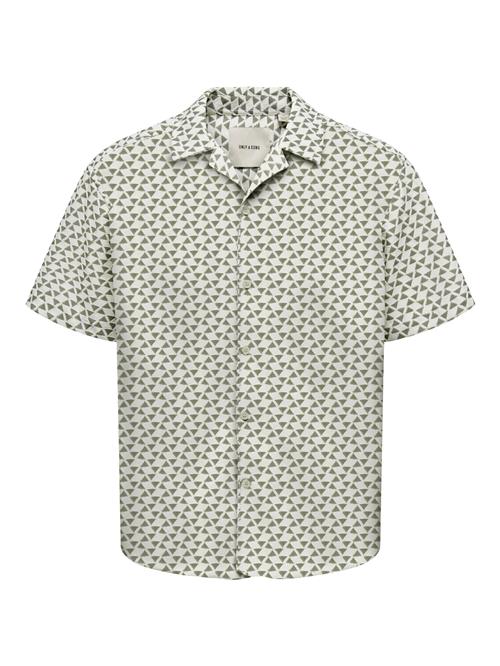 Only & Sons Skjorte 'ONSCharmy'  oliven / hvid