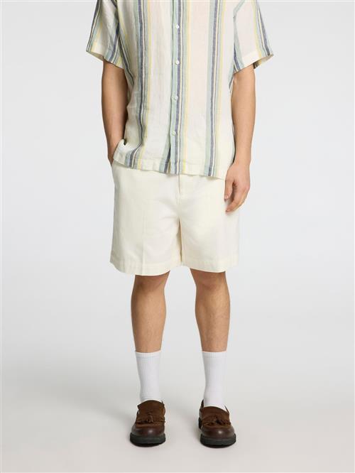 SELECTED Lærredsbukser  uldhvid