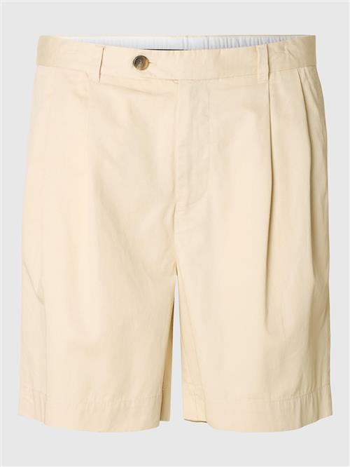 SELECTED Bukser med lægfolder  greige