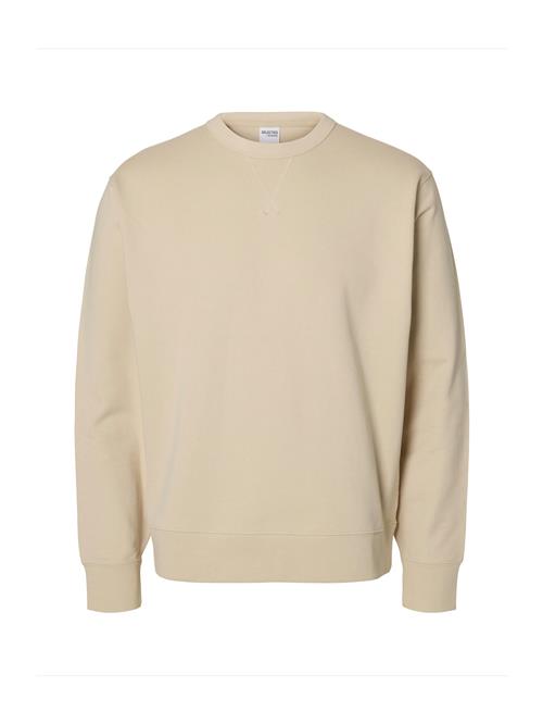 SELECTED Sweatshirt 'SLHLUKE'  creme