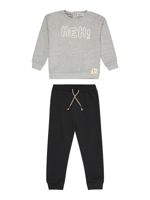 MINOTI Joggingdragt  creme / grå-meleret / sort