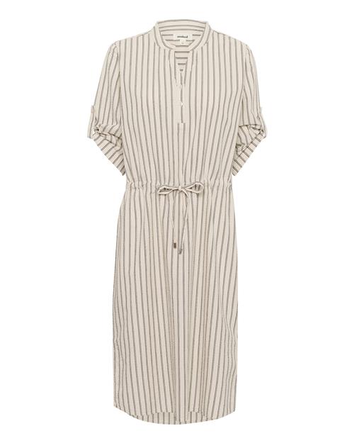 SOAKED IN LUXURY Blusekjole 'SLAnvitte Zaya'  beige / basalgrå