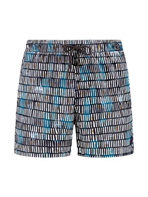 Shiwi Badeshorts 'Nate'  blå / brun / aubergine / hvid