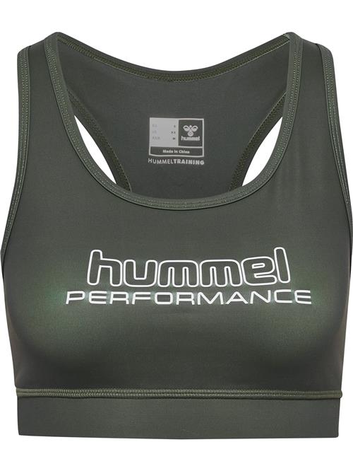 Hummel Sports-BH 'Te Fundamental'  mørkegrøn / hvid