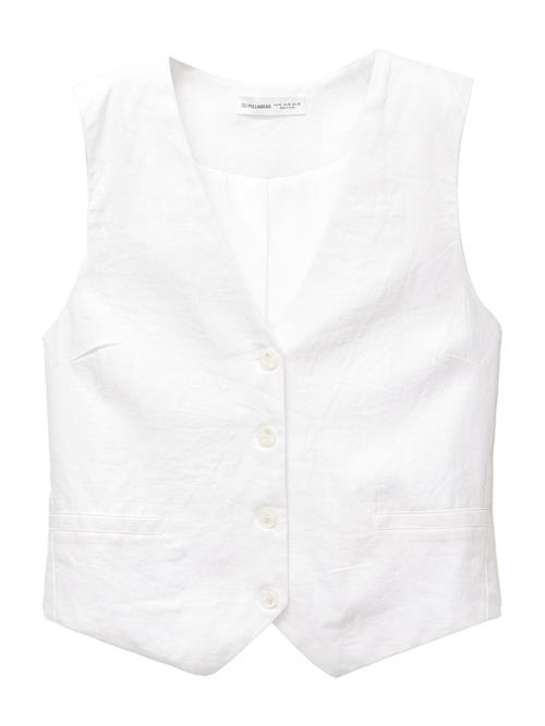 Pull&Bear Jakkesætsvest  hvid