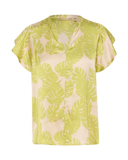 CULTURE Bluse 'Miso Berna'  beige / lysegrøn