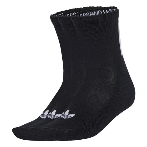 ADIDAS ORIGINALS Sokker 'Quarter 3 Back Stripes 3 Pairs'  grå / sort