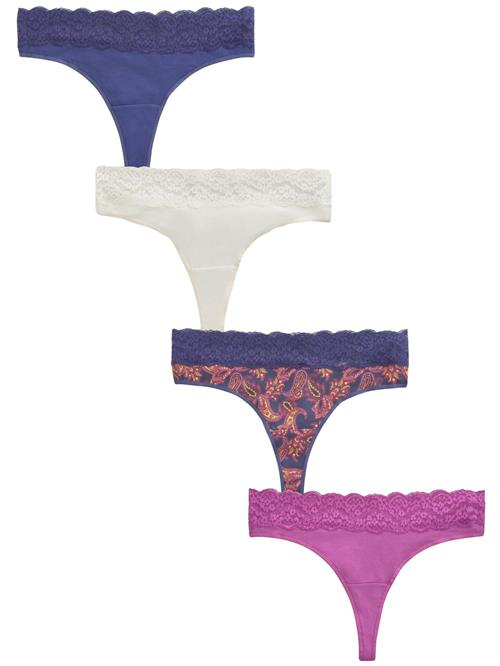 Next String  navy / neonlilla / burgunder / hvid