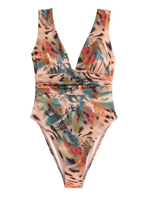 Next Badedragt  smaragd / pastelpink / oxid / sort