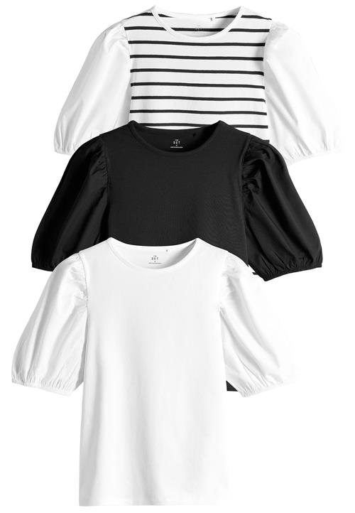 The Set Shirts  sort / hvid