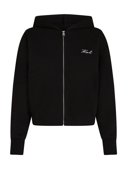 Karl Lagerfeld Sweatjakke  sort / hvid