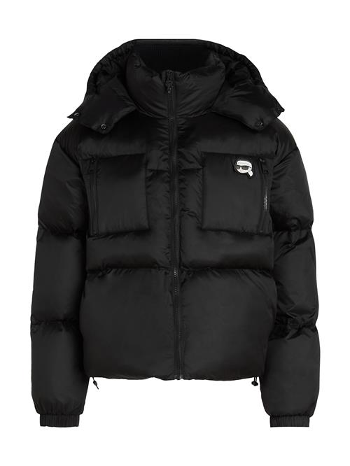 Karl Lagerfeld Vinterjakke 'Ikon'  beige / sort / hvid