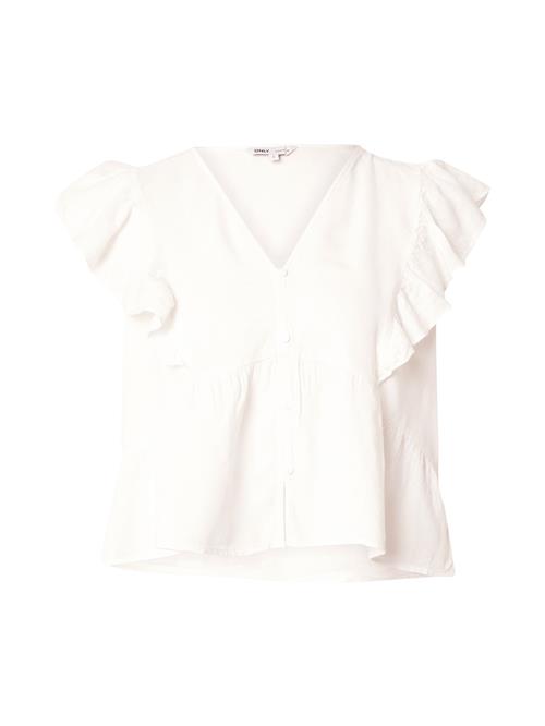 ONLY Bluse 'ONLRian Flonce'  uldhvid