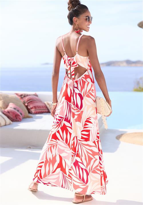 LASCANA Sommerkjole  lyserød / magenta / rød / hvid